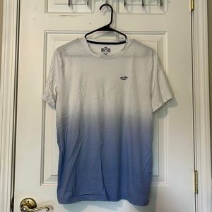 Hollister blue to white ombré short sleeve t-shirt